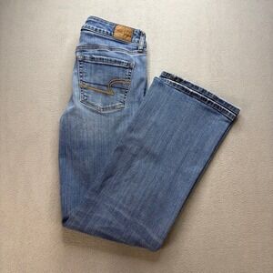 American Eagle Outfitters Medium Light Blue Straight Leg Jeans
